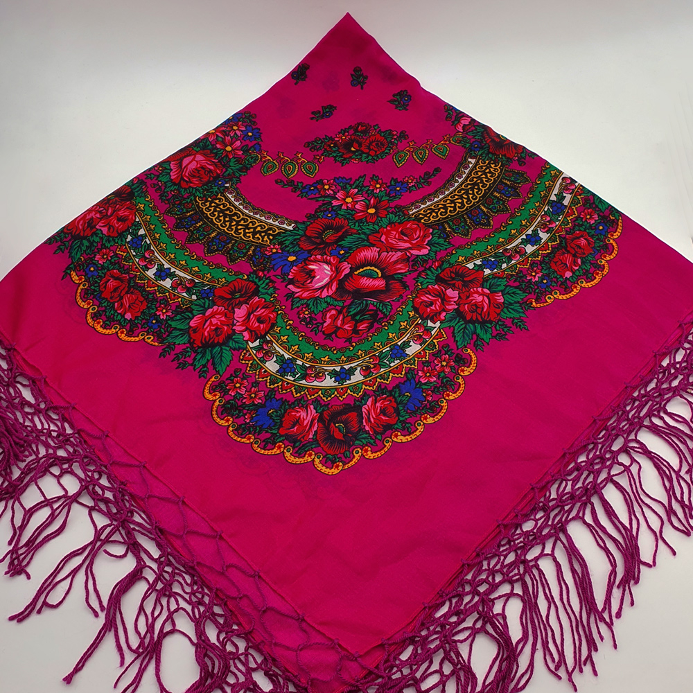 Batic etno mare - Imprimeu floral panza Marsala Batic etno mare - Imprimeu floral panza Marsala