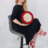 Set cadou     Trandafiri sapun     cutie neagra     Alb cu Rosu 2